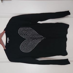 Black rhinestone sweater